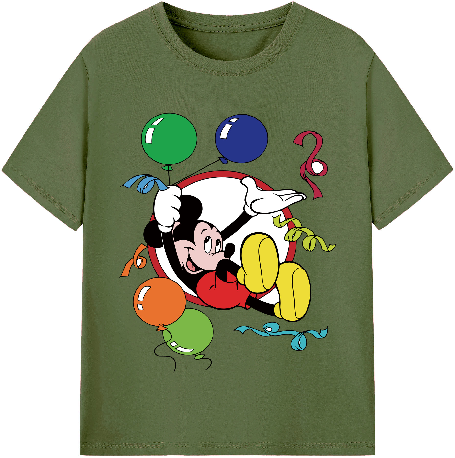 （画像用） ミッキーマウス Mickey Mouse 綿100％半袖Tシャツ（フロントプリント）